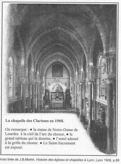 La chapelle des Clarisses en 1908